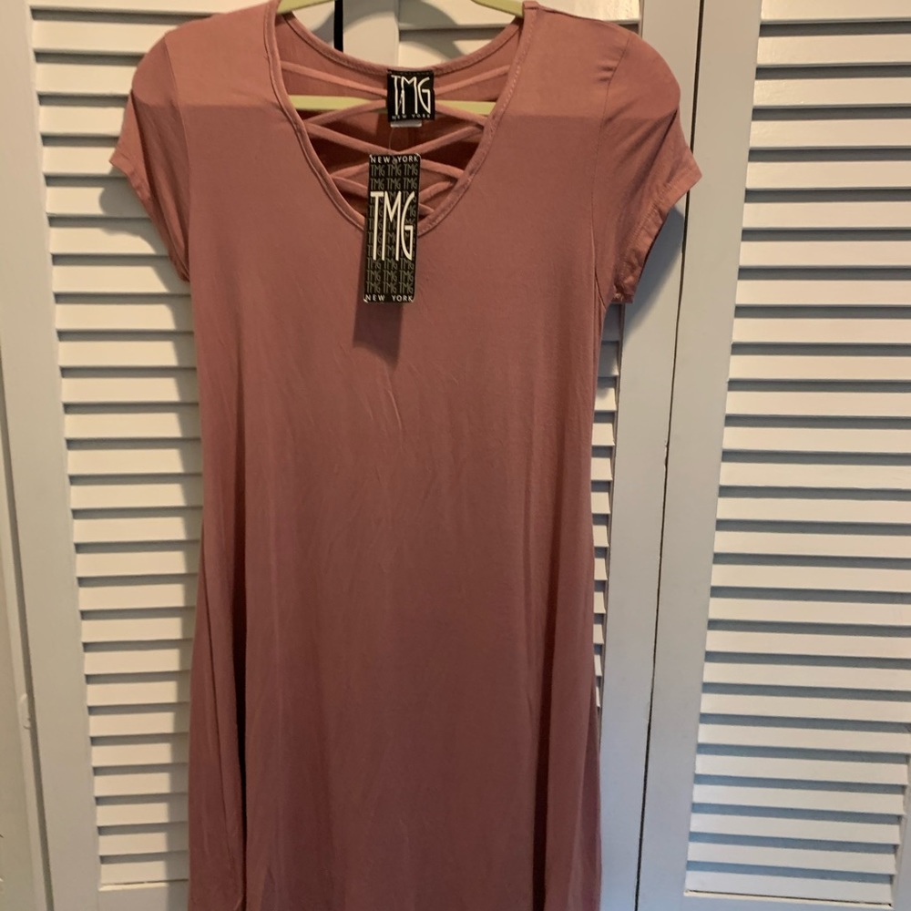 3/&21 NWT Cute jersey fabric  pink dress